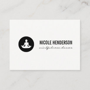 Sitting Lotus Pose Minimalist Business Card