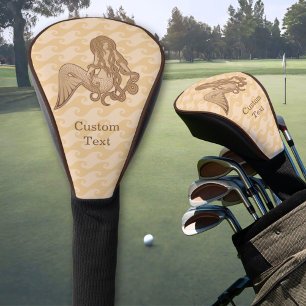 Sitting Mermaid Beige Golf Head Cover