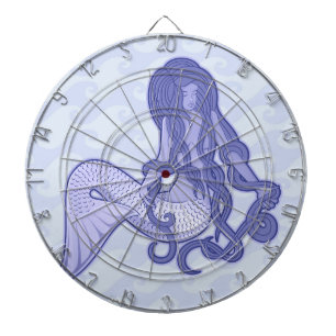 Sitting Mermaid Blue Dartboard