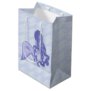 Sitting Mermaid Blue Medium Gift Bag