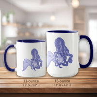 Sitting Mermaid Blue