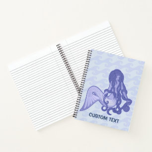 Sitting Mermaid Blue Notebook
