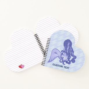 Sitting Mermaid Blue Notebook