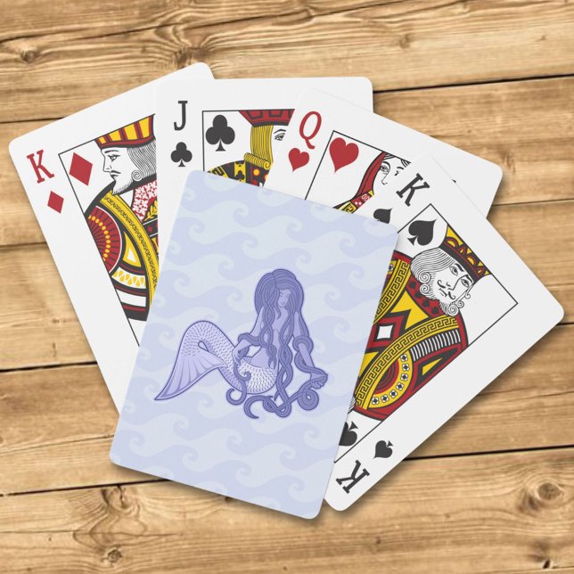 Sitting Mermaid Blue Playing Cards (Creator Uploaded)