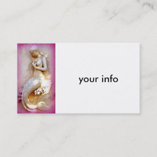 sitting mermaid business card