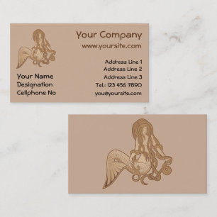 Sitting Mermaid Business Card