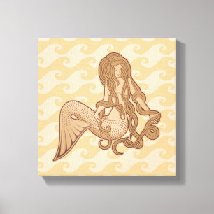 Sitting Mermaid Canvas Print