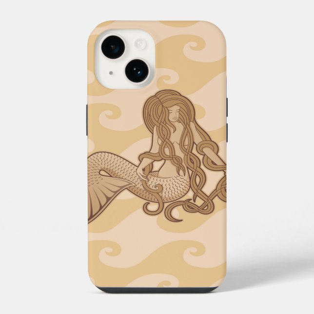 Sitting Mermaid iPhone Case (Back)