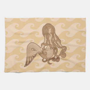Sitting Mermaid Kitchen Towel