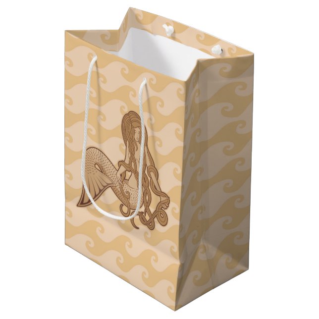 Sitting Mermaid Medium Gift Bag (Front Angled)