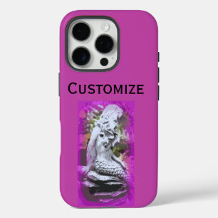 sitting mermaid purple iphone case