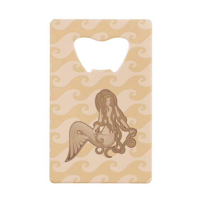 Sitting Mermaid Wallet Bottle Opener (Front)