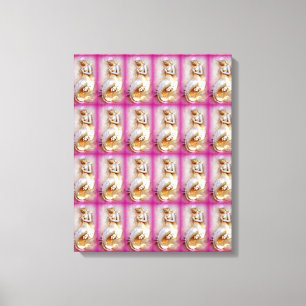 sitting mermaids lavender wrapped canvas