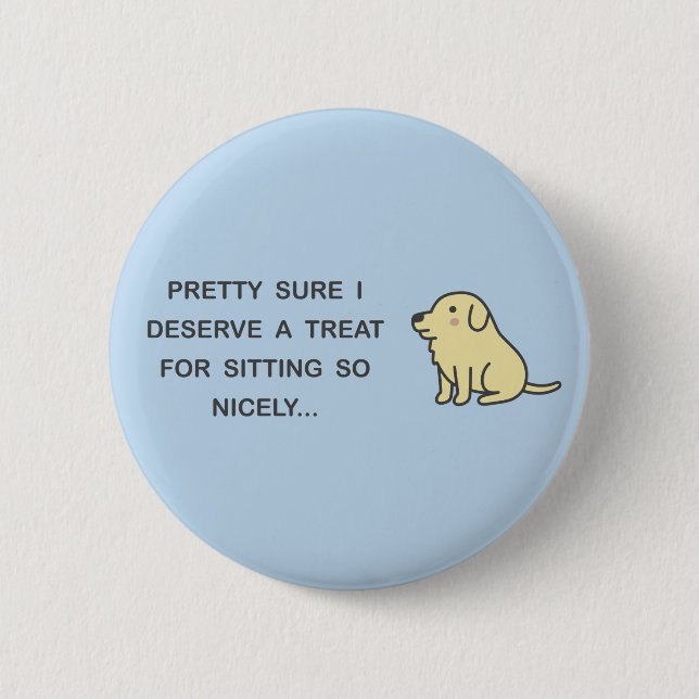 Sitting Nicely 2 Inch Round Button (Front)