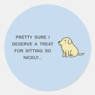 Sitting Nicely Classic Round Sticker