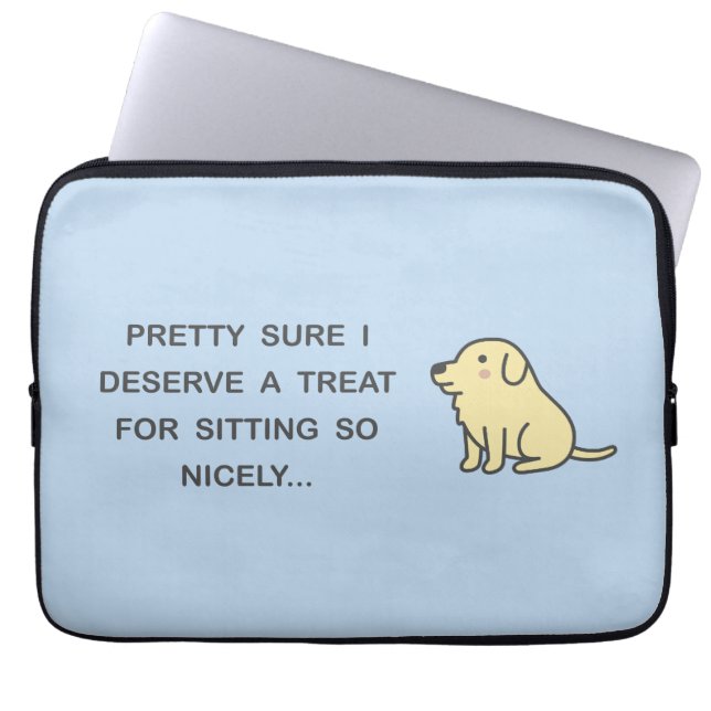 Sitting Nicely Laptop Sleeve (Front)