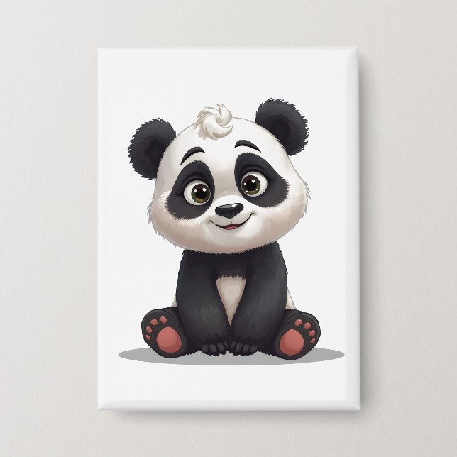 Sitting Panda Bear Cartoon Illustration Artwork (Front)
