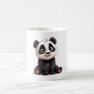 Sitting Panda Bear Cartoon Illustration Artwork Coffee Mug