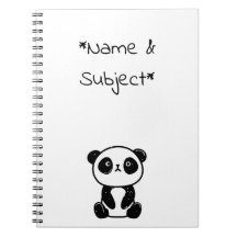 Sitting Panda Bear Notebook