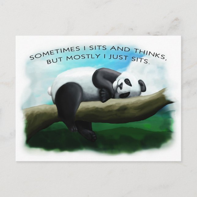 Sitting Panda Postcard (Front)
