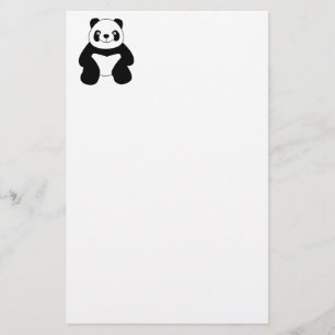 Sitting panda stationery
