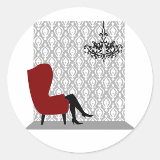 Sitting Pretty Classic Round Sticker