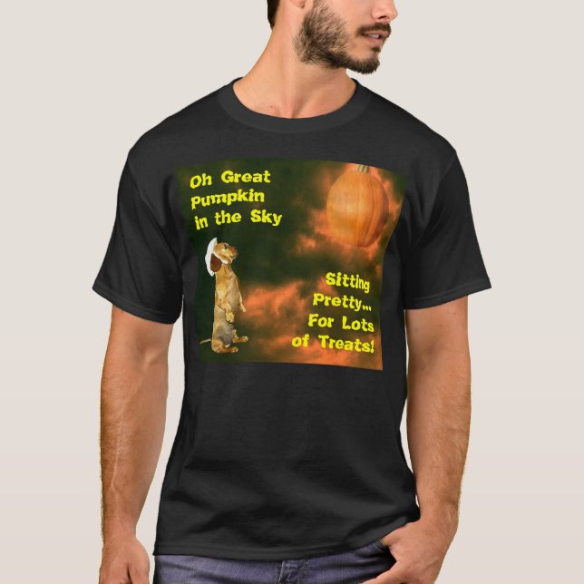 Sitting Pretty For Lots of Treats T-Shirt (Front)