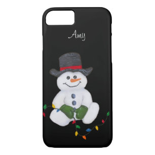 Sitting Snowman iPhone 7 Case