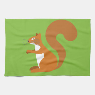 Sitting Squirrel Kitchen Towel