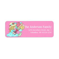 Sitting Suzie Birthday Girl Address Labels d5