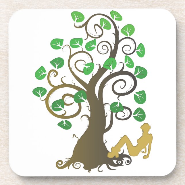 Sitting Under the Tree Coaster (Front)