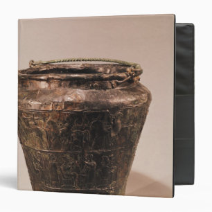 Situla with three repousse decorative bands binder