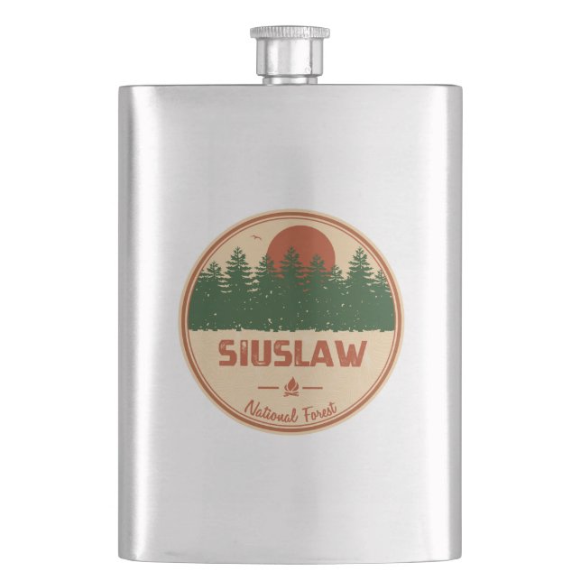 Siuslaw National Forest Hip Flask (Front)