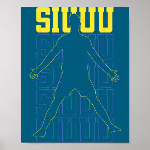 Siuuu Football Soccer Player Soccer Poster