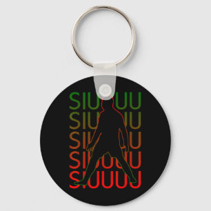 Siuuu Footbyll Soccer Gifts For Soccer Lovers Fans Keychain