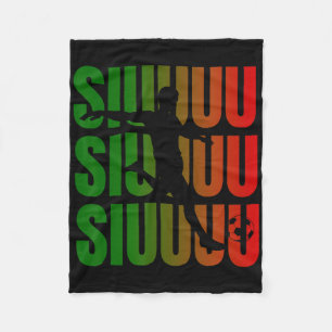 Siuuu Funny Soccer Footbyll Boys Men Women Soccer Fleece Blanket