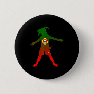 Siuuu Real Goat Rtugal Flag Soccer Men Women Kids  2 Inch Round Button