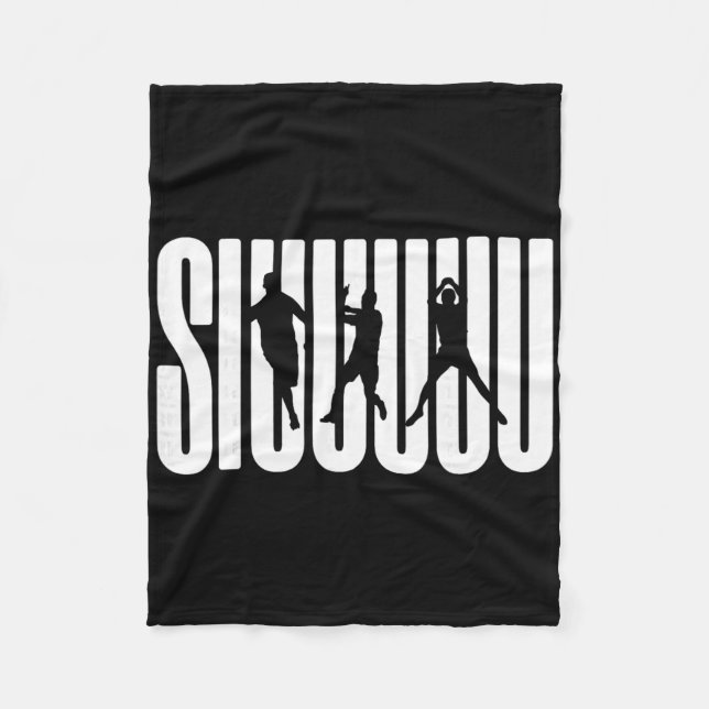 Siuuu Soccer Lovers Present For Fan Kid's Boys  Fleece Blanket (Front)