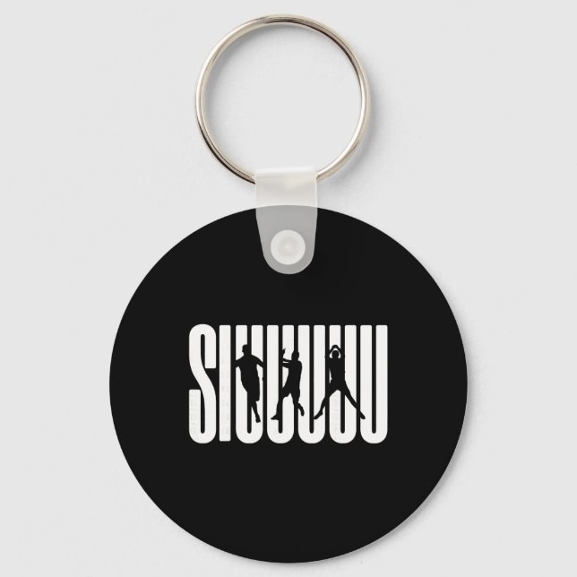 Siuuu Soccer Lovers Present For Fan Kid's Boys  Keychain (Front)