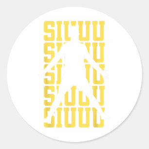 Siuuuu Funny Soccer Present For Soccer Lovers Fan Classic Round Sticker