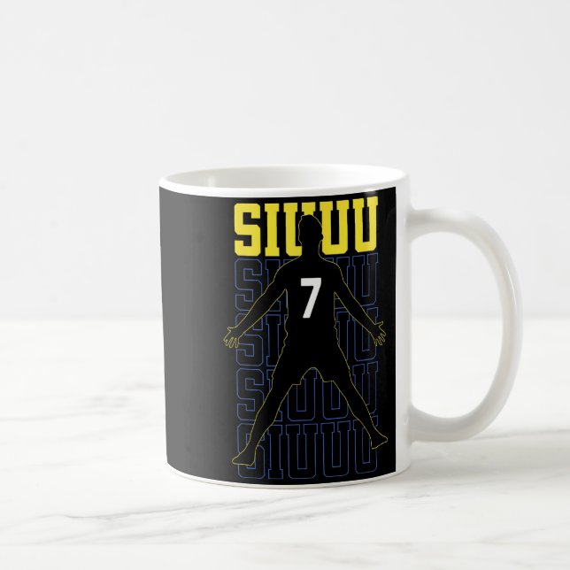 Siuuuu Funny Soccer Present For Soccer Lovers Fan  Coffee Mug (Right)