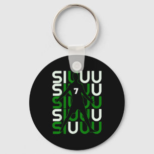 Siuuuu Funny Soccer Present For Soccer Lovers Fan  Keychain