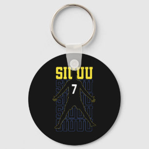 Siuuuu Funny Soccer Present For Soccer Lovers Fan  Keychain