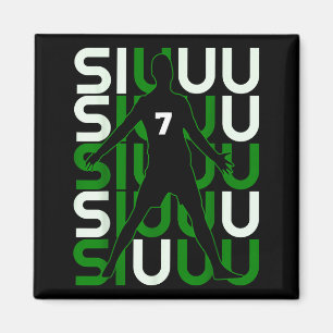 Siuuuu Funny Soccer Present For Soccer Lovers Fan  Magnet