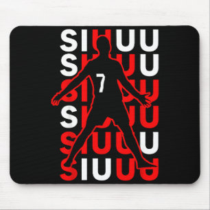 Siuuuu Funny Soccer Present For Soccer Lovers Fan Mouse Pad