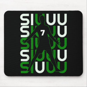 Siuuuu Funny Soccer Present For Soccer Lovers Fan  Mouse Pad