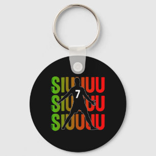 Siuuuu Funny Soccer Present For Soccer Lovers Fans Keychain