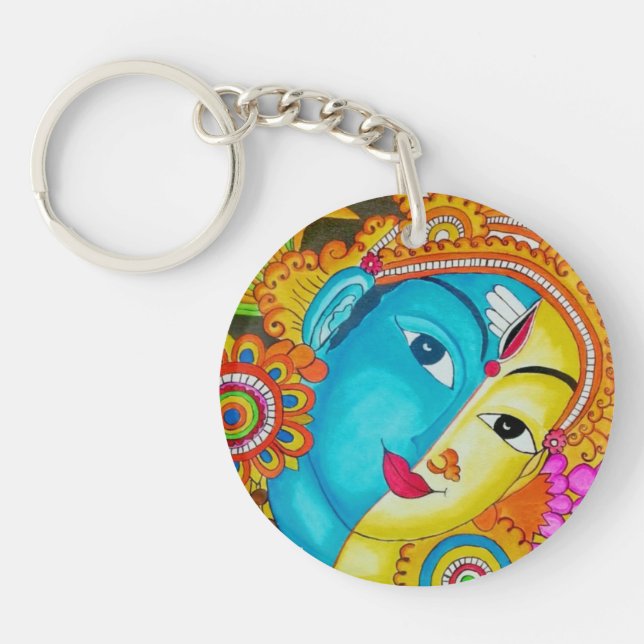 Siva mural painting  keychain (Front)