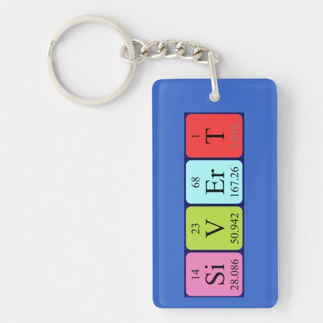 Sivert periodic table name keyring (Front)