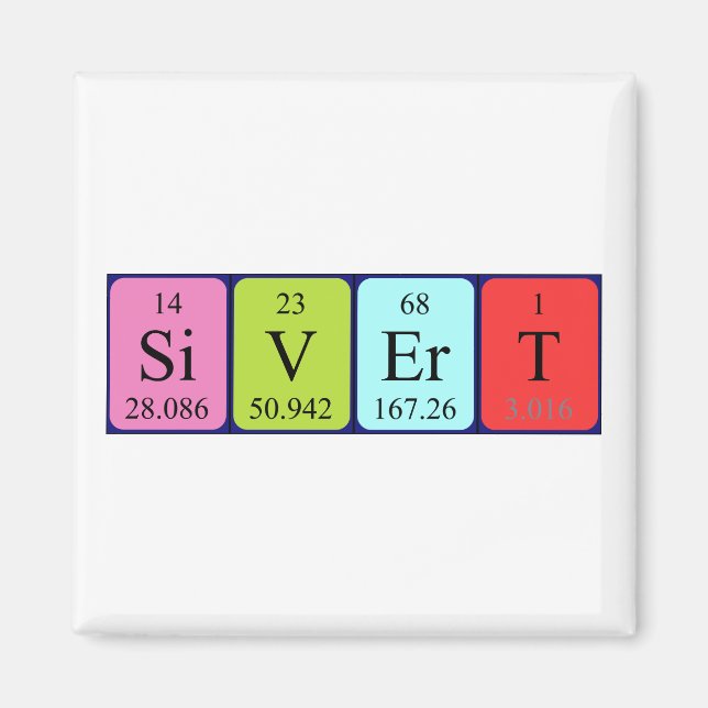 Sivert periodic table name magnet (Front)
